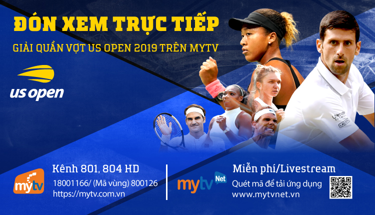 Lịch thi đấu giải quần vợt Mỹ Mở rộng - US Open 2019