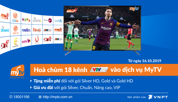 Hòa chùm 18 kênh VTVcab vào dịch vụ MyTV - Thêm kênh thêm nhiều ưu đãi