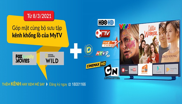 Thêm 2 kênh quốc tế đặc sắc bổ sung vào bộ sưu tập kênh truyền hình của MyTV