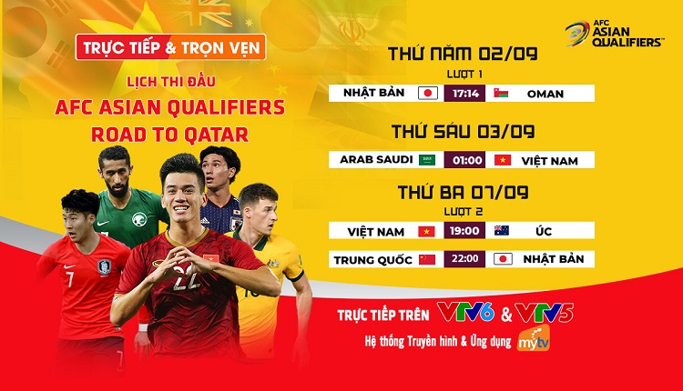 Khởi tranh Vòng loại 3 WC 2022 - Đón xem Ả rập Xê út vs Việt Nam trên truyền hình MyTV