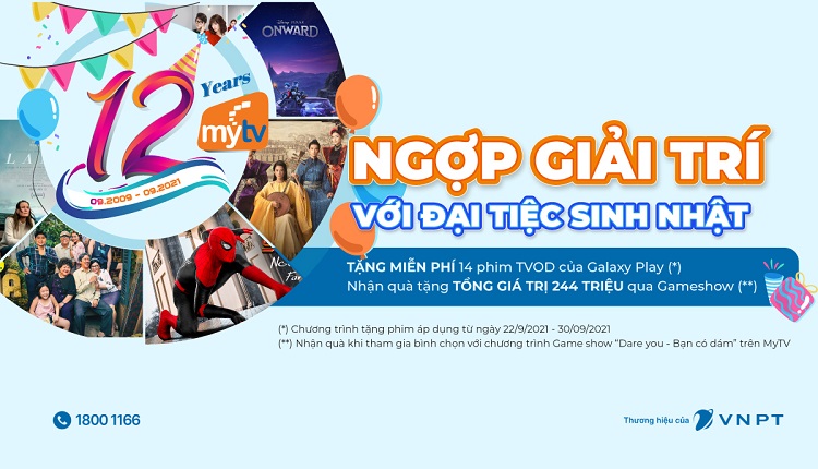 Truyền hình MyTV gửi tặng những phần quà tinh thần tri ân khách hàng nhân kỷ niệm sinh nhật 12 năm