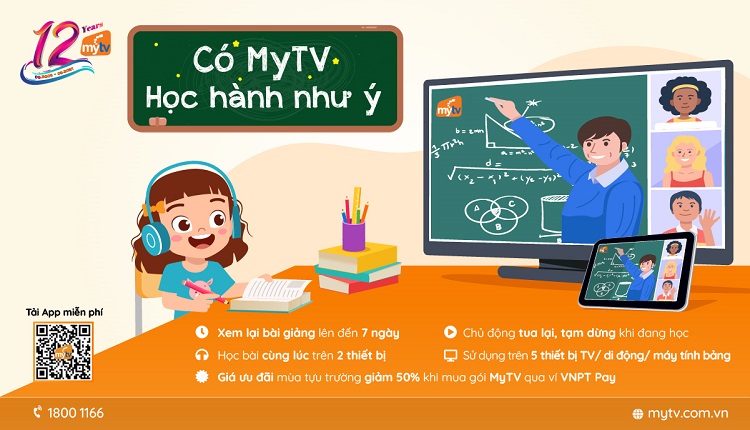 Học trên truyền hình – MyTV tiếp tục đồng hành cùng các bậc phụ huynh