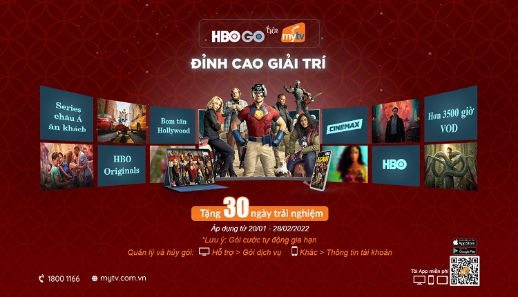Truyền hình MyTV tặng gói đặc sắc HBO GO mừng Tết Xuân Nhâm Dần